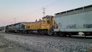 EMD madness: two GP40s and ex- UP switcher on CSX local train