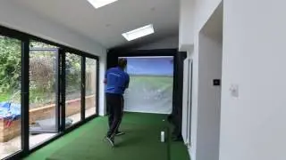 Home Golf Simulator Enclosure with SkyTrak Golf
