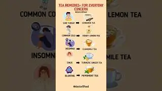 Tea Remedies for Everyday Problems | Natural Herbal Teas for Health #healthyeating #healthylifestyle