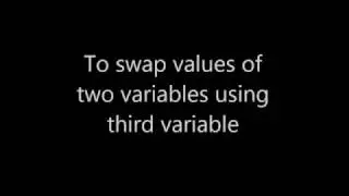 To swap value of two variables with the help of third variable.