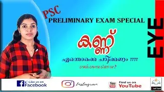 EYE |കണ്ണ് | PLUS TWO LEVEL PRELIMINARY EXAM 2021 SPECIAL |QUICK LEARN PSC