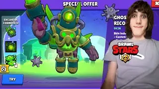 BRAWL STARS RICO GHOST DIVER NEW SKIN! BRAWL-O-WEEN EQUIP NOW EXCLUSIVE COSMETICS! 