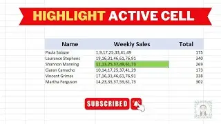 How To Highlight Active Cell In Excel - Excel Pro Trick
