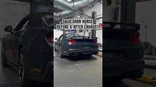 S650 Dark Horse (Before & After Exhaust Sound) 🔉#exhaustupgrade #s650mustang #darkhorse