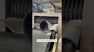 Single-glass Solar Panel Recycling Shredder | PV #solarrecycling