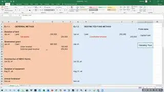 NFPO deferral v restricted fund method Example