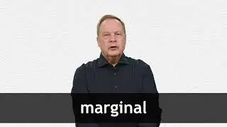 How to pronounce MARGINAL in American English