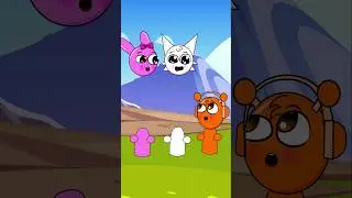 Oren, Pinki, Wanda Got Their Heads Mixed Up! 🤭 #sprunki #funny