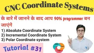 CNC machine coordinate System | absolute and Incremental Coordinate System | Polar coordinate System