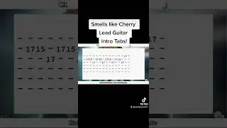 Smells like Cherry Lead Guitar Intro Tabs