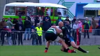 Hard tackle from Russian Rugby Premierleague 2018