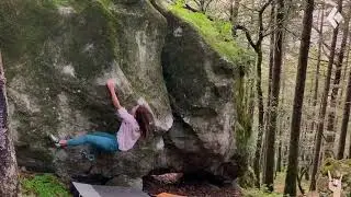 Roca Partida (V4) - Boulder en Mineral del Chico, Hidalgo