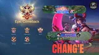 Chang'e Game Changer, Maniac Gameplay Real Monster Midlaner !! ~ MLBB