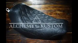 Leather Motorcycle Seat Upholstery Short  - Alchemy Kustom
