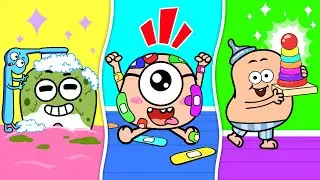 Brush Your Teeth | Boo Boo Song (Colorful Bandage) | Sharing Is Caring | Kids Songs | Doctor Sophia