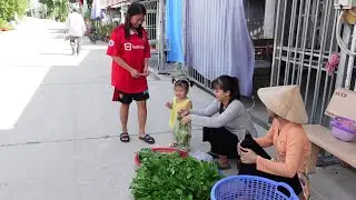 Hái Rau Cải Nhà Trồng Hai Chị Em đem bán Kiếm Thêm Thu Nhập | HQ #1229