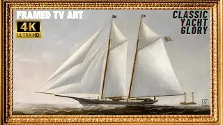 Vintage 4K Screensaver – The Yacht America - 1851 by Charles S Raleigh | Maritime Art | Gallery No 9