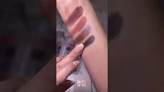 Swatches of the Huda Beauty Rose Quartz palette 🔮 #shorts