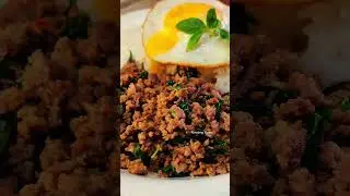 Pad Kra Pao. Stay tuned for the full vid! #cooking #thaifood #thailand #food #explore #spicyfood
