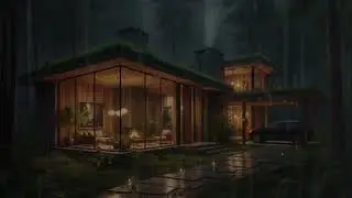 Rain on Remote Cliffside Cabin &ndash; Tranquil Night Soundscape