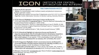 [ICON Fall25 Welcome Event] Introduction, Lightning Talks, and Seminar