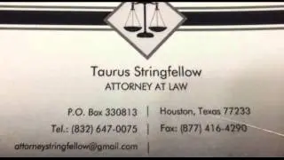 Licensed Hobby Houston Defense Attorney | 832.647.0075 | Attorney At Law Taurus Stringfellow