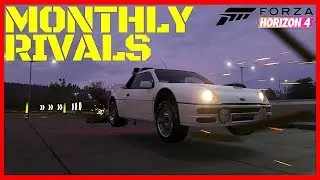 FORZA HORIZON 4 GAMEPLAY setting a FAST LAP time in monthly rivals using a RS200