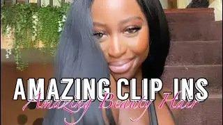 AMAZING Clip-Ins for African American Hair | Amazing Beauty Hair Review (INSTALL + REVIEW)
