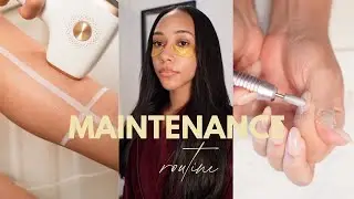 budget home maintenance routine | full facial, gel nails, laser hair removal, & brow tinting