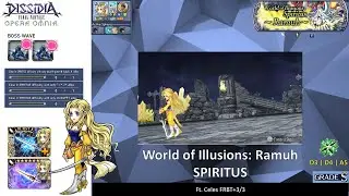 DFFOO [GL] World of Illusions Ramuh Spiritus: All Requirements Run with Celes Solo