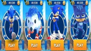 Sonic Dash - Movie Sonic vs Real Life Hedgehog Tag With Ryan Pj masks v Sonic Boom in Subway Surfers
