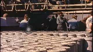 Scenes aboard a US Navy Transport ship in the Pacific off Okinawa during World Wa...HD Stock Footage