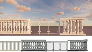 كيفية إضافة أشكال الدربزين للريفت   (How Can u Add Rilling to Revit )