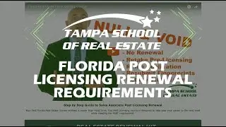 Florida Post Licensing Renewal Requirements