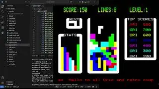 Oric Tetris - 8 bit retro programming in C