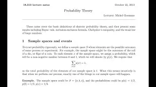 [MIT Open Course] Principles of Discrete Applied Mathematics -- Probability and Expected Value