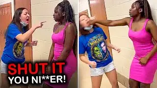 Racist Karen CALLS Her NI**ER And Gets KNOCKED OUT COLD!
