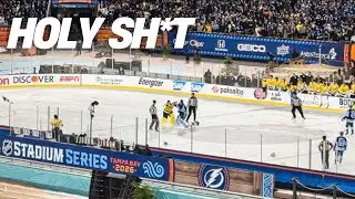 RARE GOALIE VS. GOALIE BRAWL | VASILEVSKIY VS. SWAYMAN (IN-PERSON VIDEO)