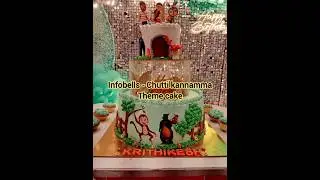 Glimpse of Infobells Chutti Kannamma theme cake making video 🐒 🐻 🐘