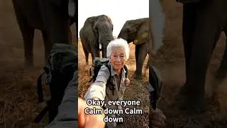 [Hilarious] | Emergency Vlog #Short #ElephantHerd #Savanna #AIGrandma #comedy