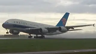 China Southern Airbus A380 last take-off ever from Amsterdam. Farewell superjumbo!