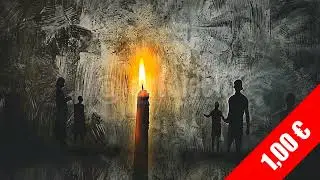 Moody Candlelight with Silhouetted Figures | HD Stock Footage