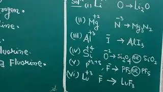 Periodic table, formation of binary compounds 
