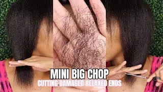 HEALTHY HAIR JOURNEY| Mini Big Chop| Cutting My Damaged Relaxed Ends!!!!!