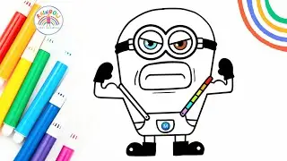 Despicable Me 4 Mega Minion Drawing | How to Draw Mega Minion Dave from Despicable Me 4🌈 😀Ⓜ️
