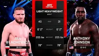 Jan Blachowicz vs Anthony Johnson | UFC 5 | 4K 60FPS