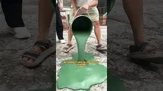 Repair of damaged potholes on the ground#floorpaint #paint #repair #fyp #fixed #foryou #floor
