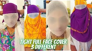 Full Face Cover Challenge Video In 3 Different Style/Full Face Cover Dupaatta Challenge My Style