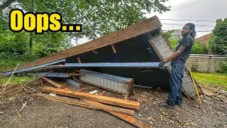 Demolishing Our Garage Using Only Hand Tools...