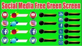 Social media green screen youtube, Instagram, Facebook, WhatsApp & twitter free lower 3rd animation.